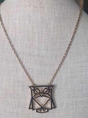 New Origami Owl Pendant Necklace - Gold Plated, 17"+3" Chain, Geometric